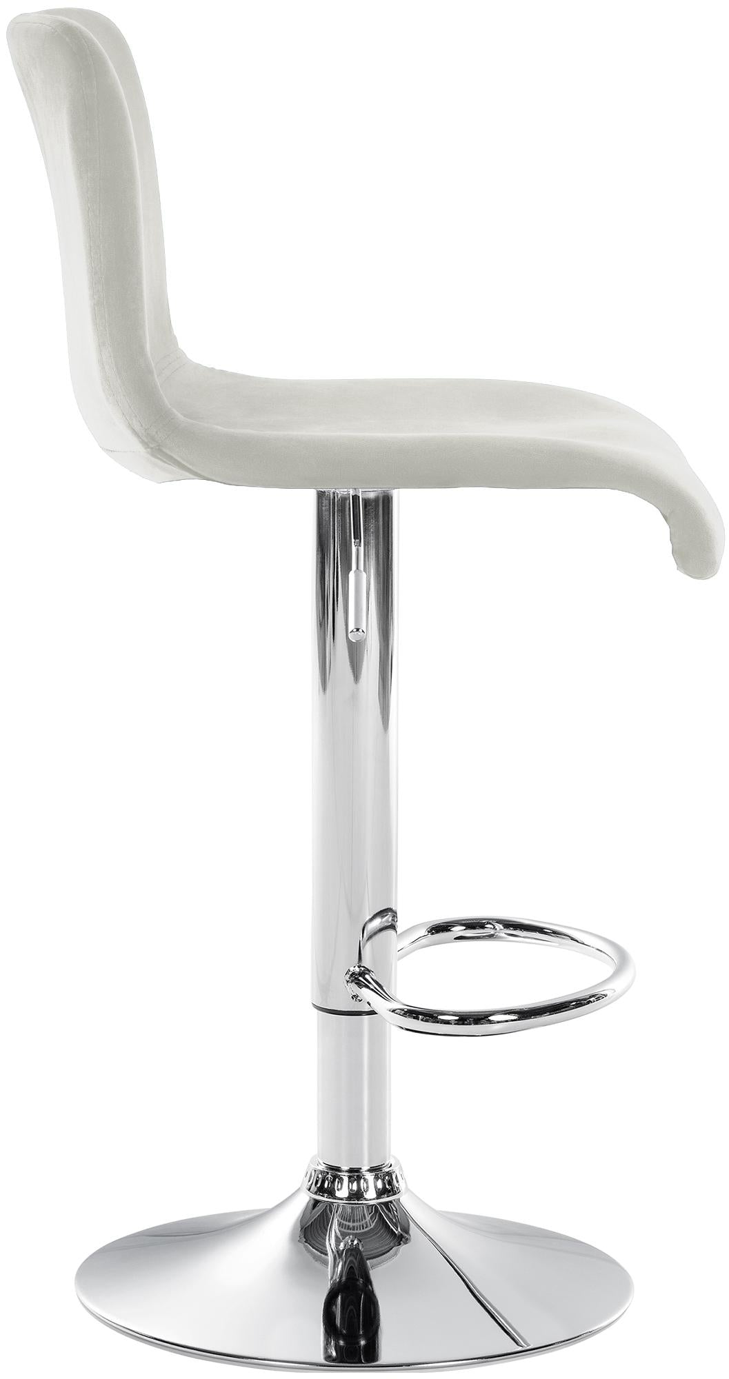 Tabouret de Bar avec Dossier Réglable Pivotant 105 Velours Crème - image 6