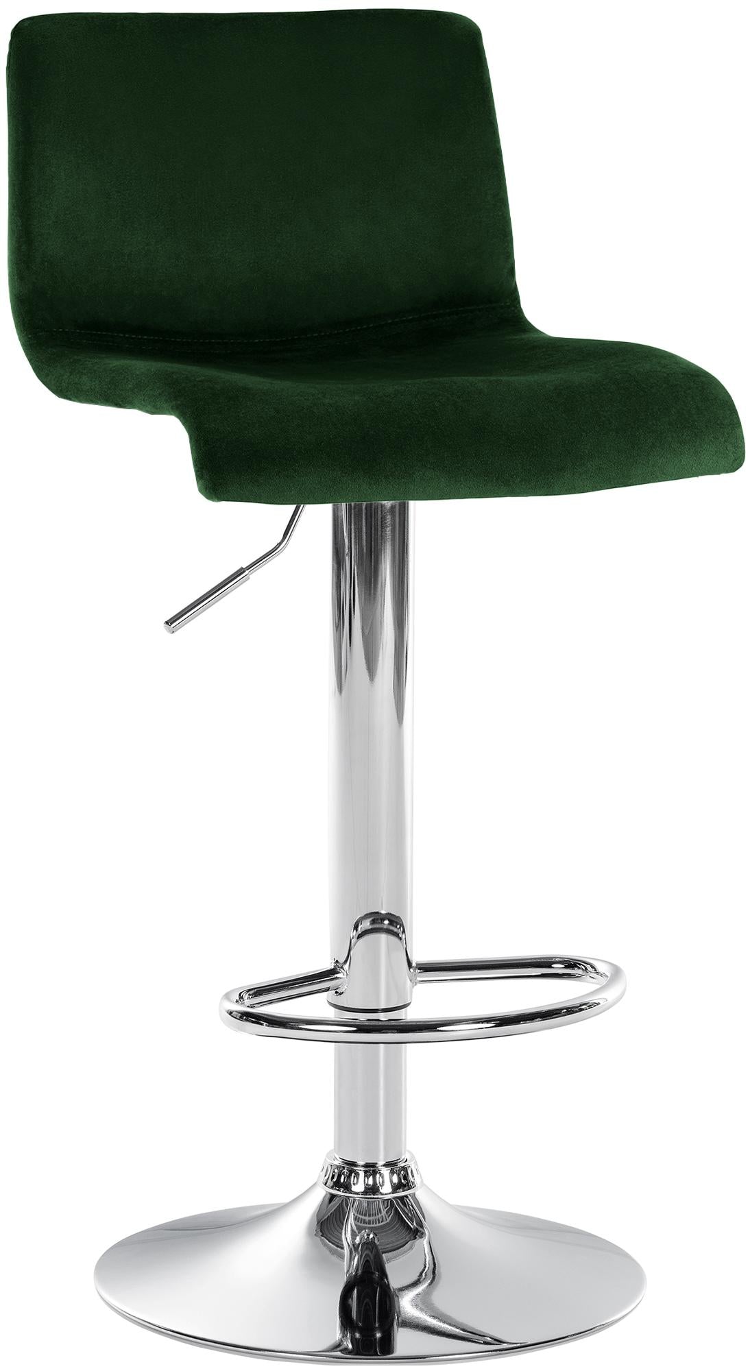 Tabouret de Bar avec Dossier Réglable Pivotant 105 Velours Vert