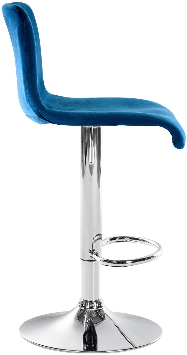 Tabouret de Bar avec Dossier Réglable Pivotant 105 Velours Bleu - image 6