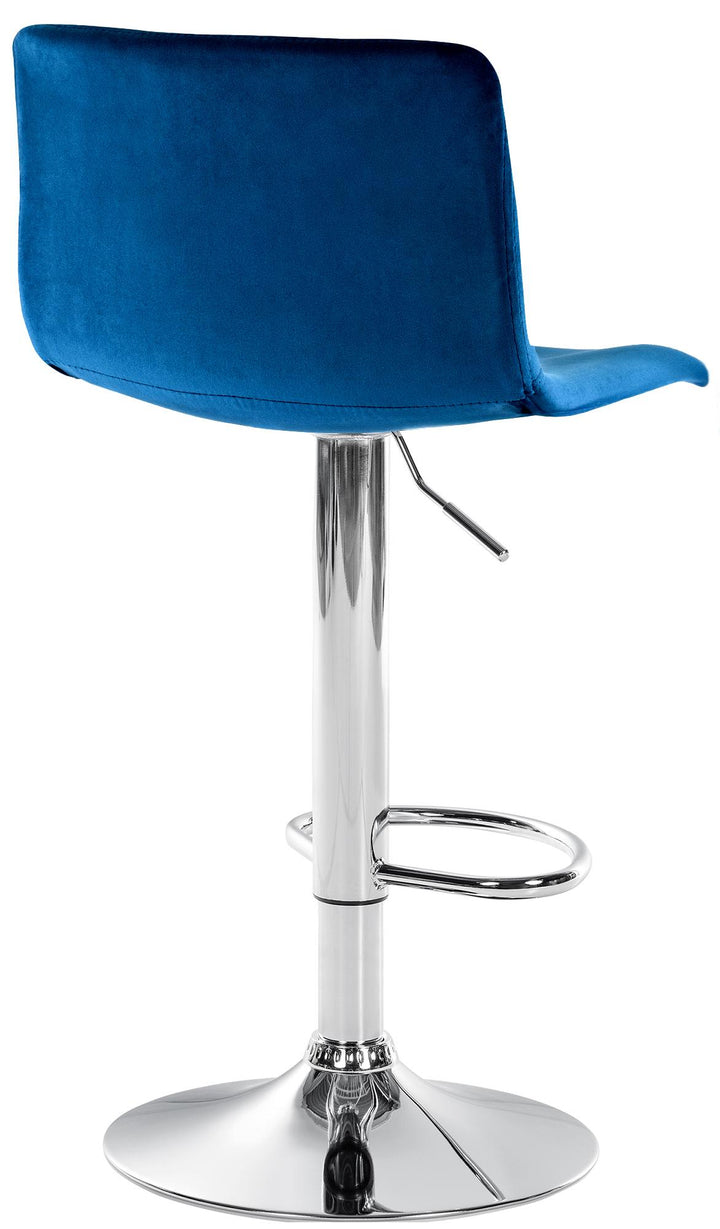 Tabouret de Bar avec Dossier Réglable Pivotant 105 Velours Bleu - image 7