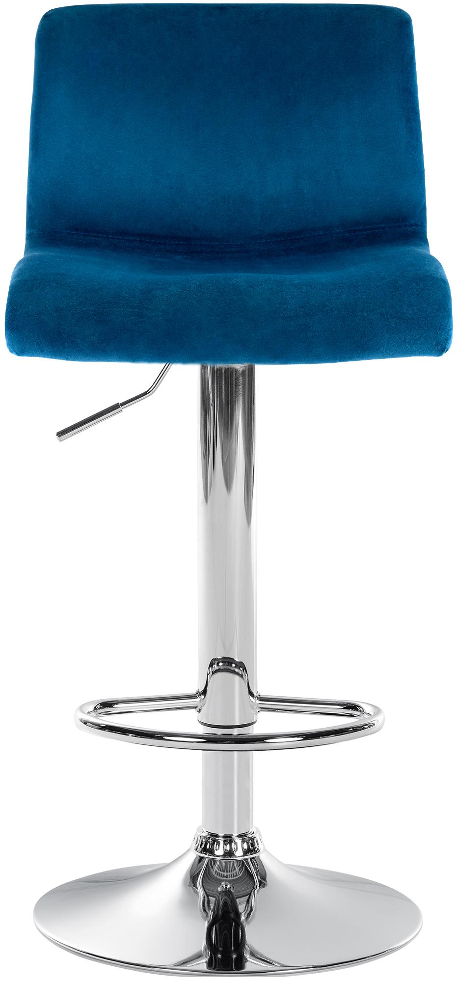 Tabouret de Bar avec Dossier Réglable Pivotant 105 Velours Bleu - image 5