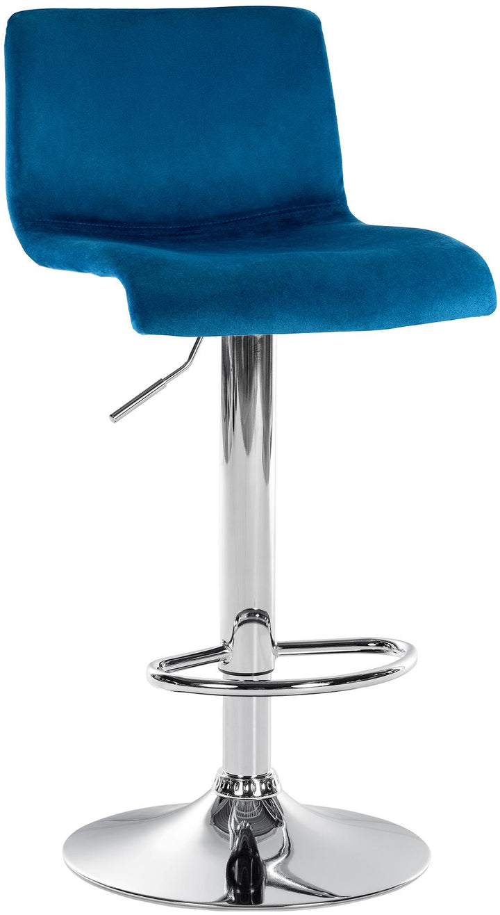 Tabouret de Bar avec Dossier Réglable Pivotant 105 Velours Bleu