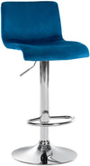 Tabouret de Bar avec Dossier Réglable Pivotant 105 Velours Bleu