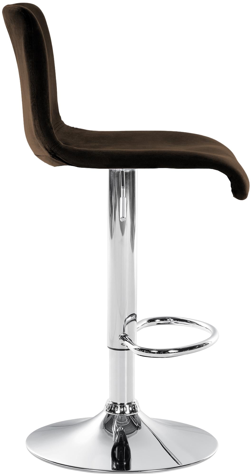Tabouret de Bar avec Dossier Réglable Pivotant 105 Velours Marron - image 6