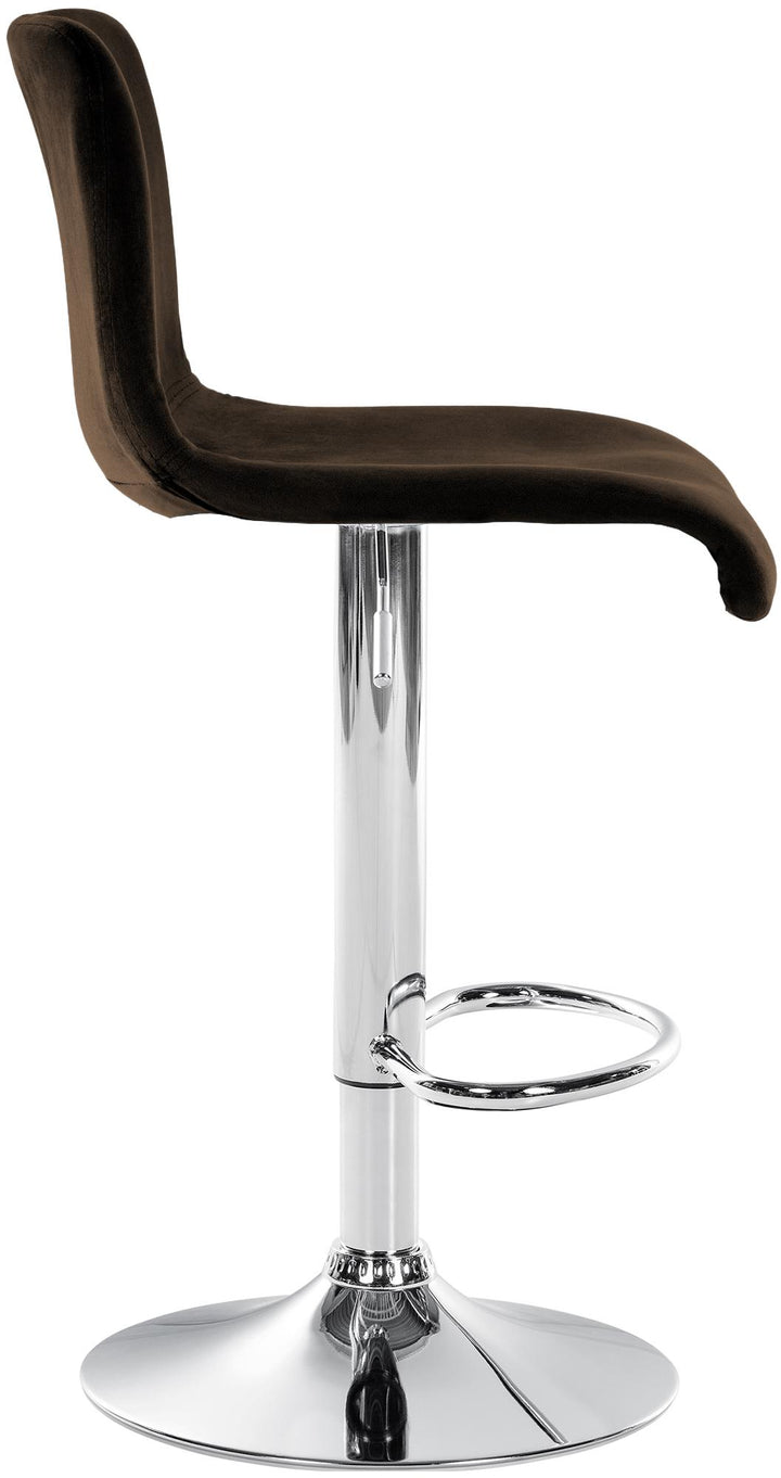 Tabouret de Bar avec Dossier Réglable Pivotant 105 Velours Marron - image 6
