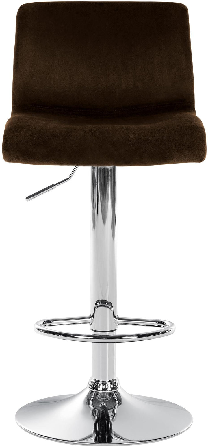 Tabouret de Bar avec Dossier Réglable Pivotant 105 Velours Marron - image 5