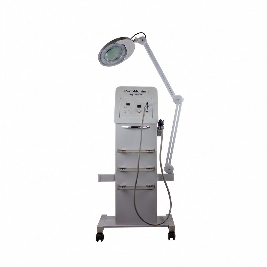 Ponceuse Ongle PodoMonium Aquaplanet sur Colonne avec Lampe Loupe