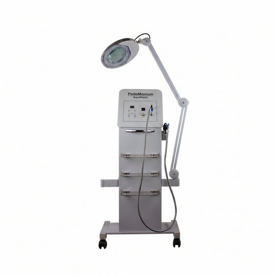 Ponceuse Ongle PodoMonium Aquaplanet sur Colonne avec Lampe Loupe
