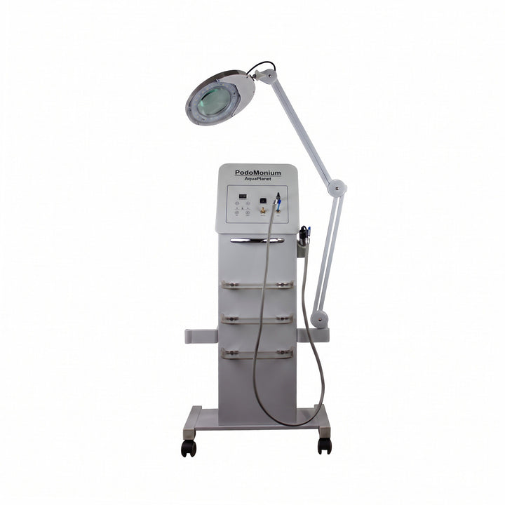 Ponceuse Ongle PodoMonium Aquaplanet sur Colonne avec Lampe Loupe