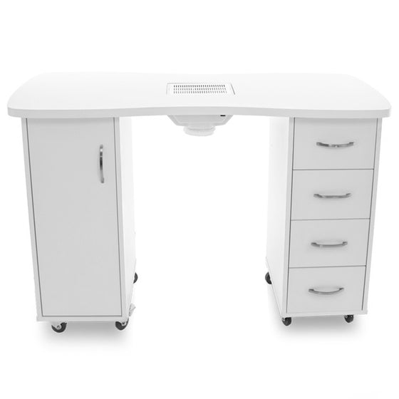 Table Manucure 2027 Blanc avec Aspirateur