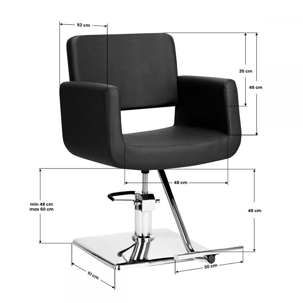 Fauteuil de Coiffeur Gabbiano Helsinki Noir 7