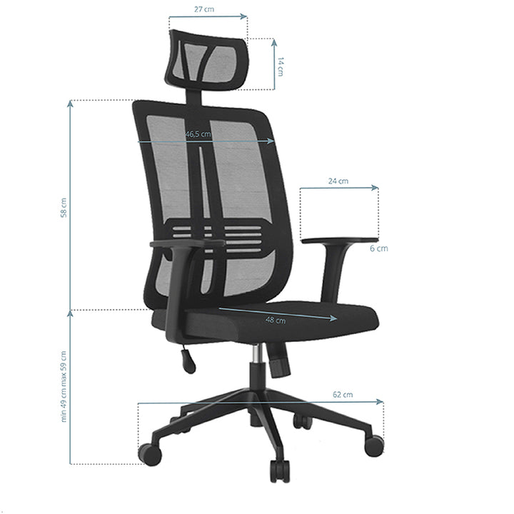 Chaise de bureau Max Confort 5H Noir 4