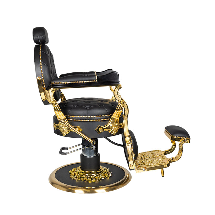 Fauteuil de barbier Gabbiano Cesare Or Noir 7