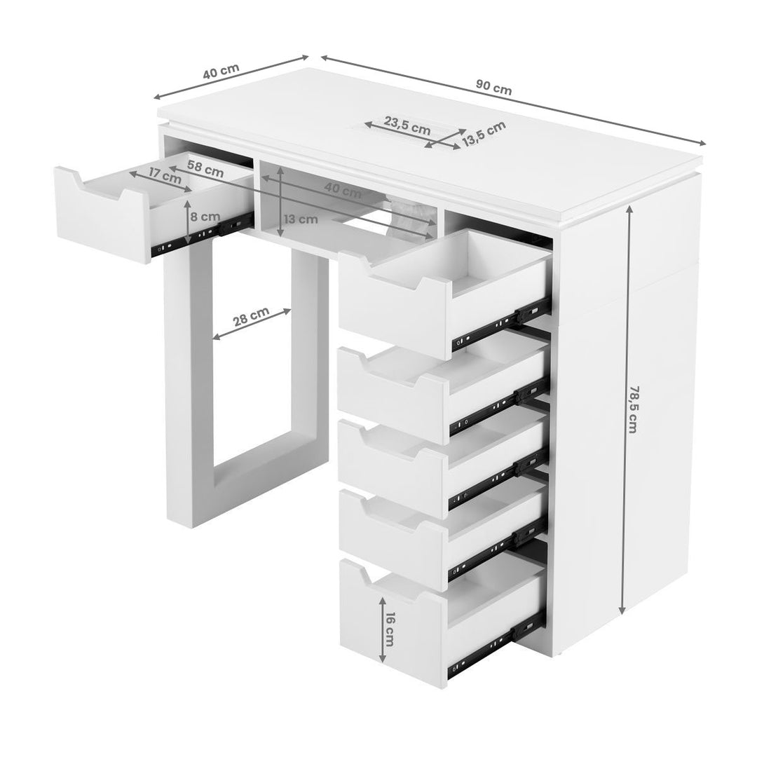 Table de manucure YR-003 Blanc 7