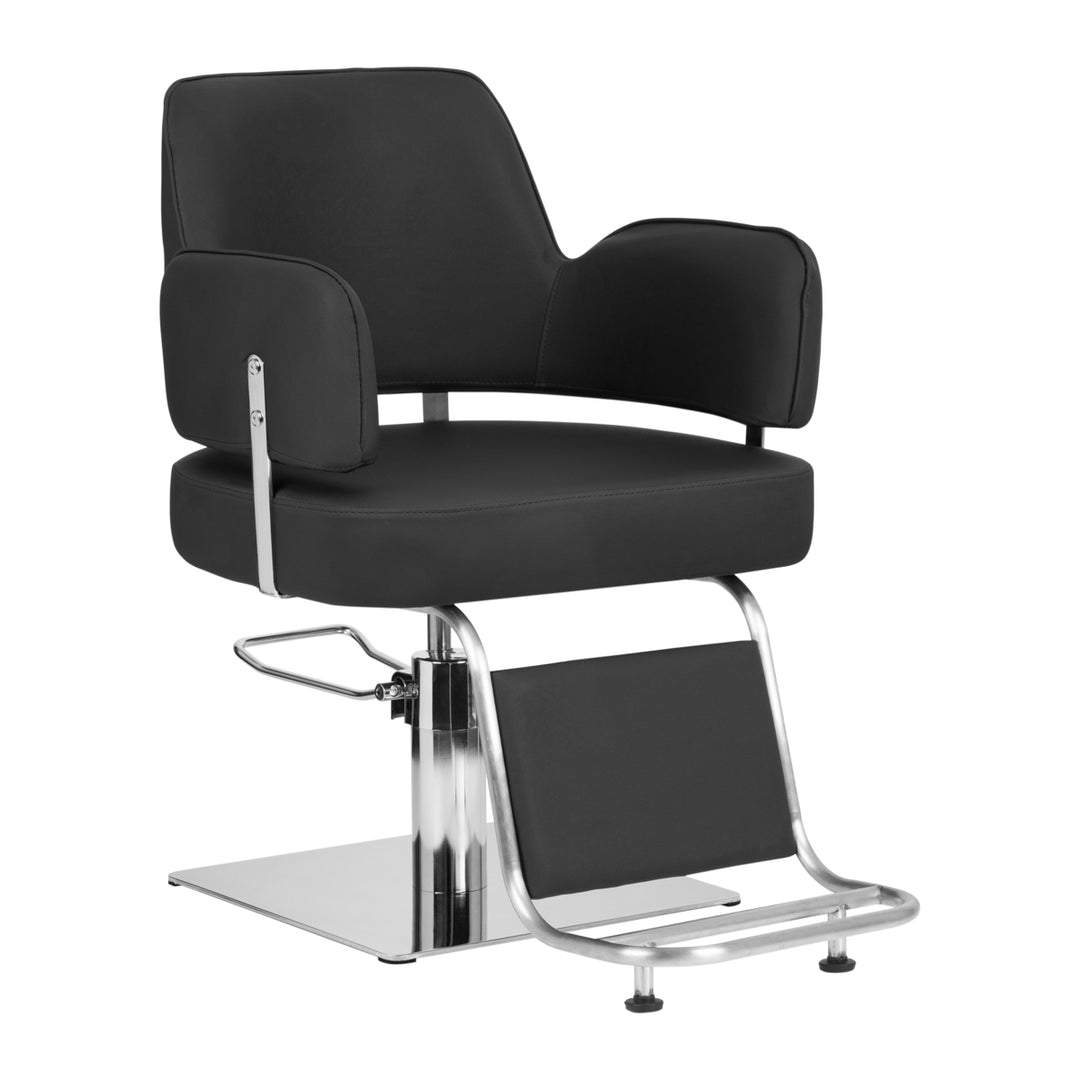 Fauteuil de Coiffeur Gabbiano Linz Argent Noir 1