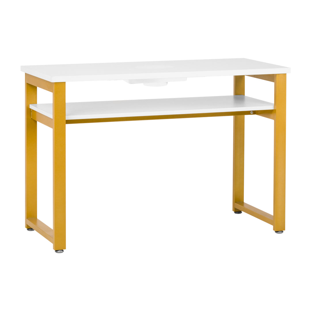 Table de manucure 22G Blanc-Or avec aspiration 1