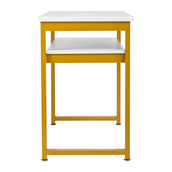 Table de manucure 22G Blanc-Or avec aspiration 4