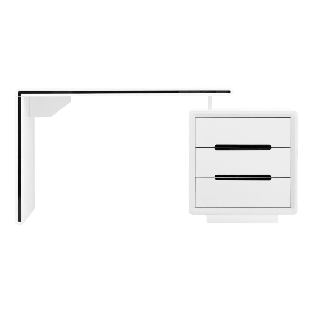 Table de manucure 3304B Blanc-Noir 3