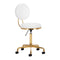 Tabouret à Roulettes Réglable H5 Or Blanc