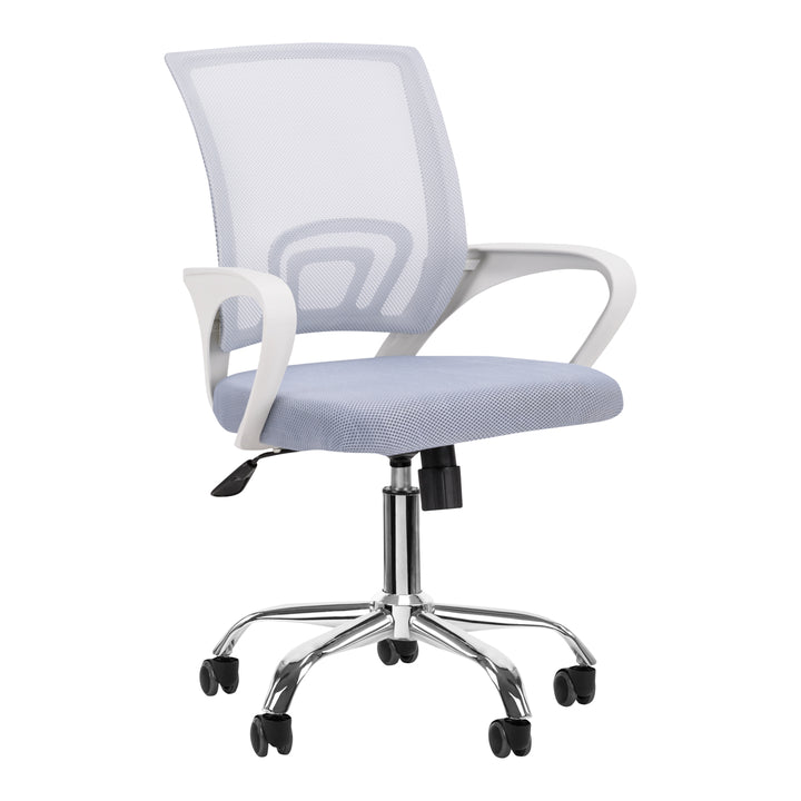 Chaise de bureau QS-C01 Blanc-Grau 1