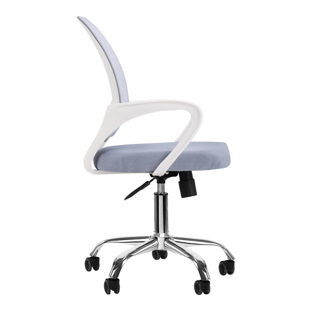 Chaise de bureau QS-C01 Blanc-Grau 2