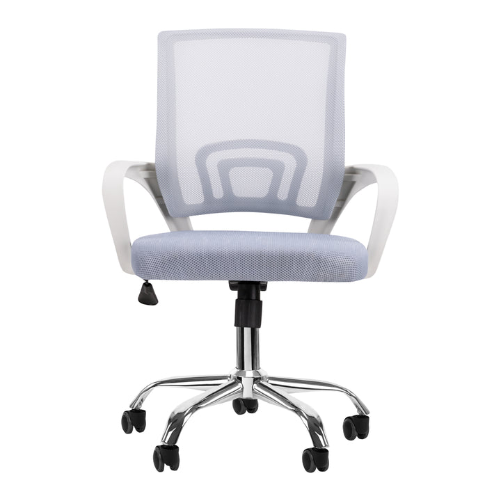 Chaise de bureau QS-C01 Blanc-Grau 3