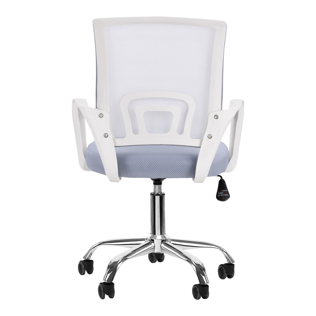 Chaise de bureau QS-C01 Blanc-Grau 4