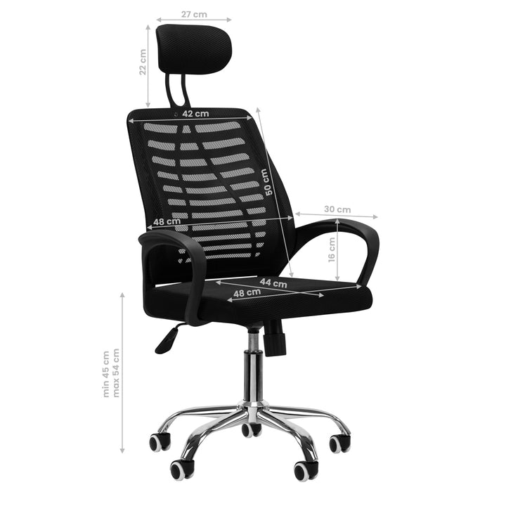 Chaise de bureau QS-02 Noir 8