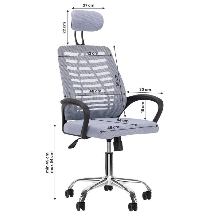 Chaise de bureau QS-02 Grau 8