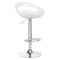 Tabouret de Bar avec Dossier Réglable Pivotant QS-B01 Blanc