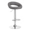 Tabouret de Bar avec Dossier Réglable Pivotant QS-B10 Gris