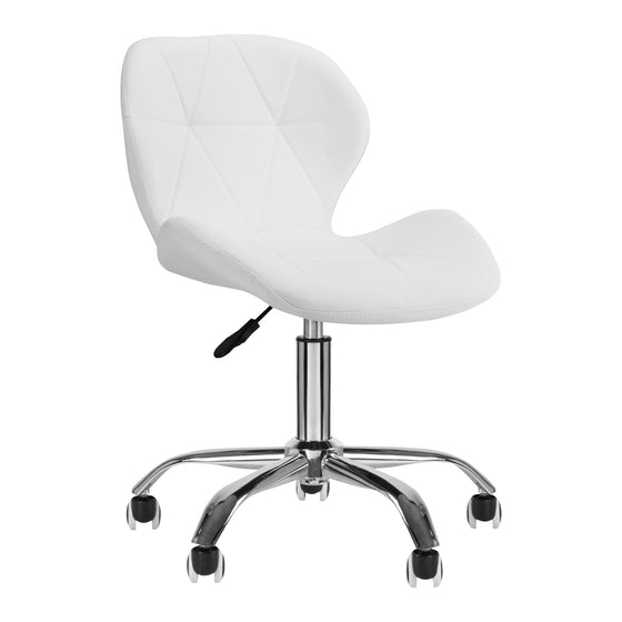 Tabouret à Roulettes Réglable QS-06 Blanc