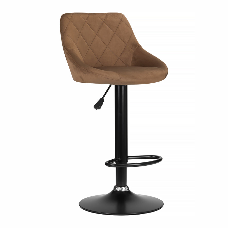 Tabouret de bar Courtepointe Pivotant Réglable Noir Bronze 1