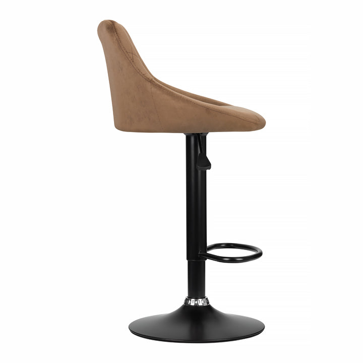 Tabouret de bar Courtepointe Pivotant Réglable Noir Bronze 4