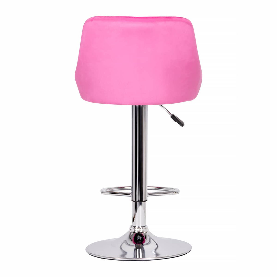 Tabouret de bar Courtepointe Pivotant Réglable Noir Fuchsia 3