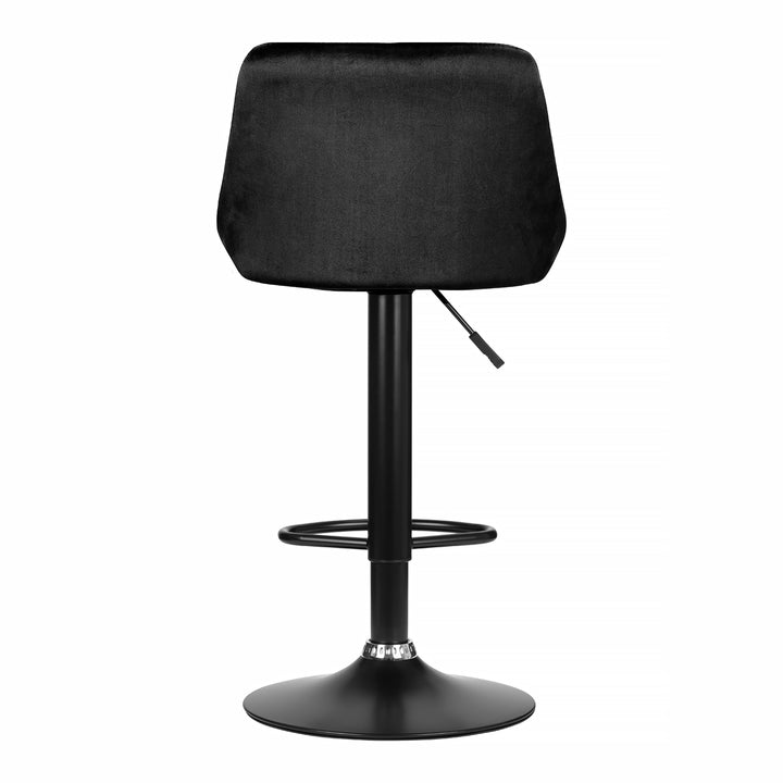 Tabouret de bar Courtepointe Pivotant Réglable Noir Noir 3