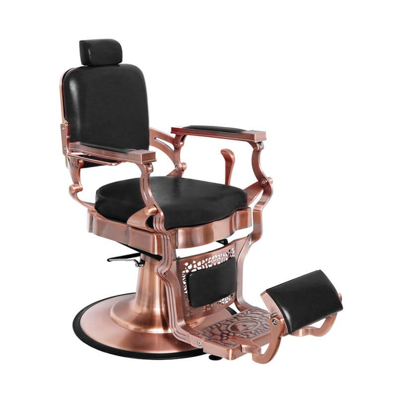 Kappersstoel Barber Gabbiano Corrado Koper-Zwart 1